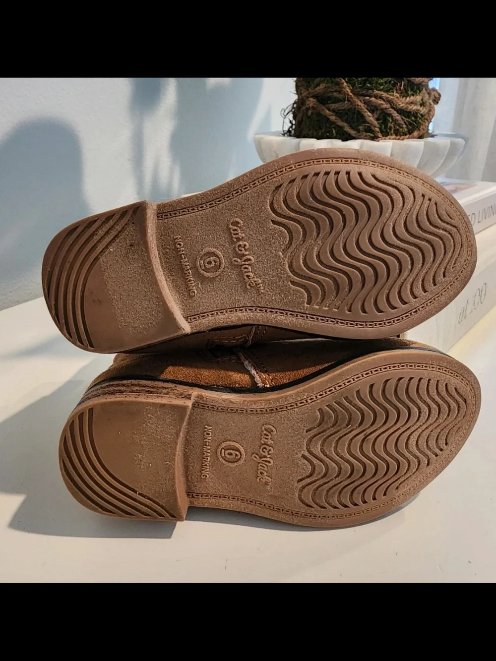 Cat & Jack Kids Brown Suede Pull-On Ankle Boots